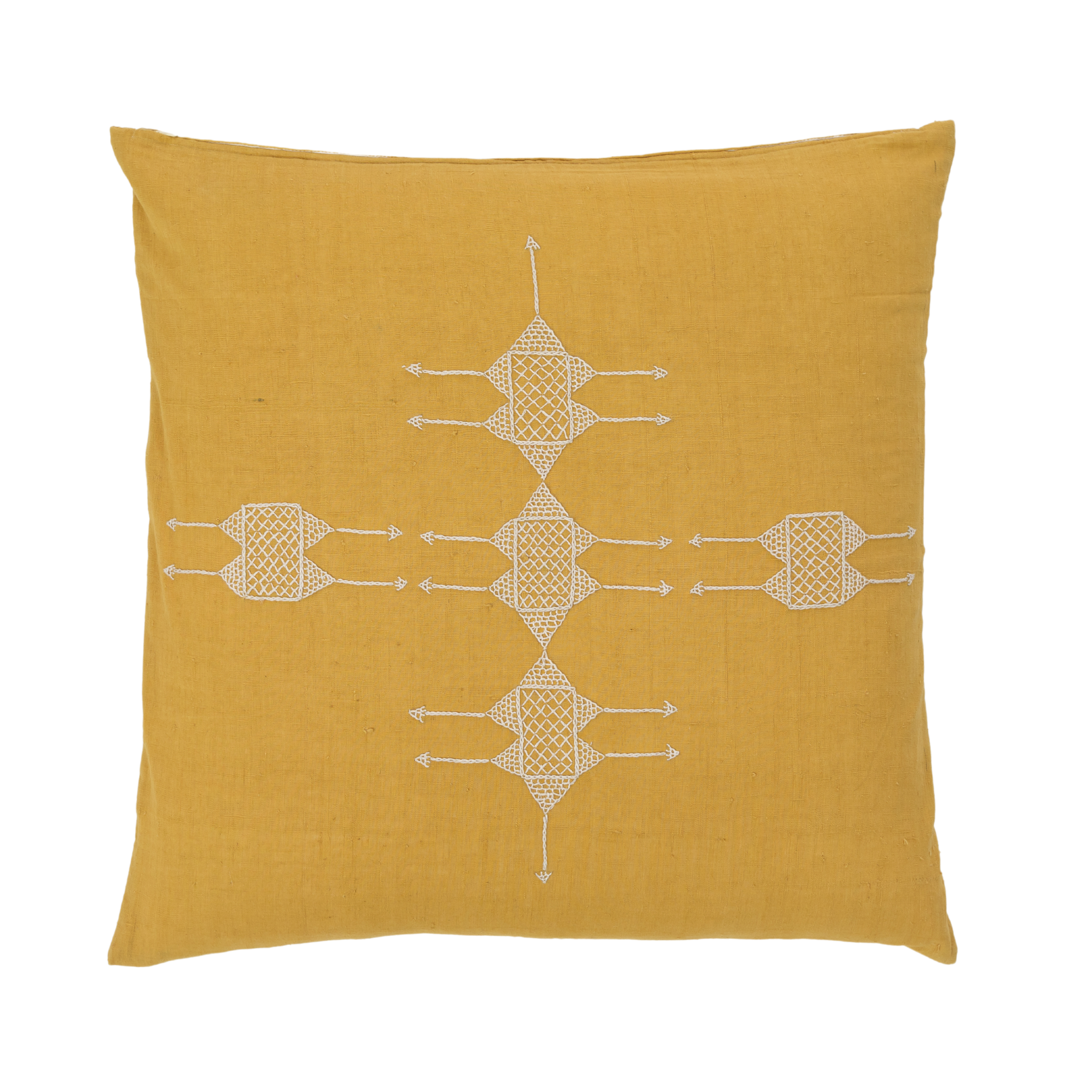 Rufia Naples Yellow Khadi Pillow