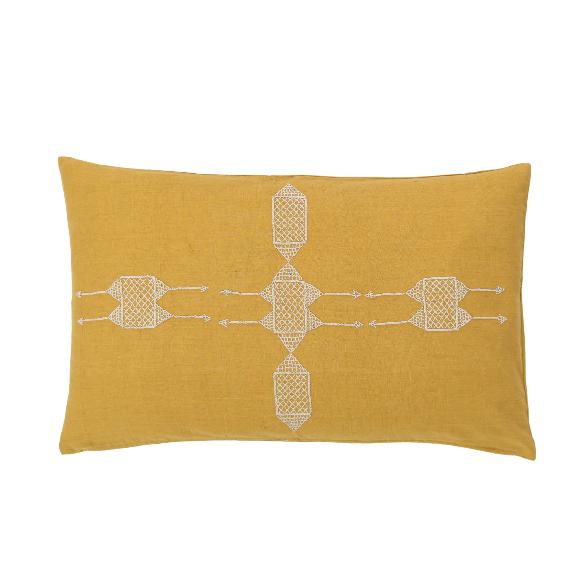 Rufia Naples Yellow Khadi Pillow