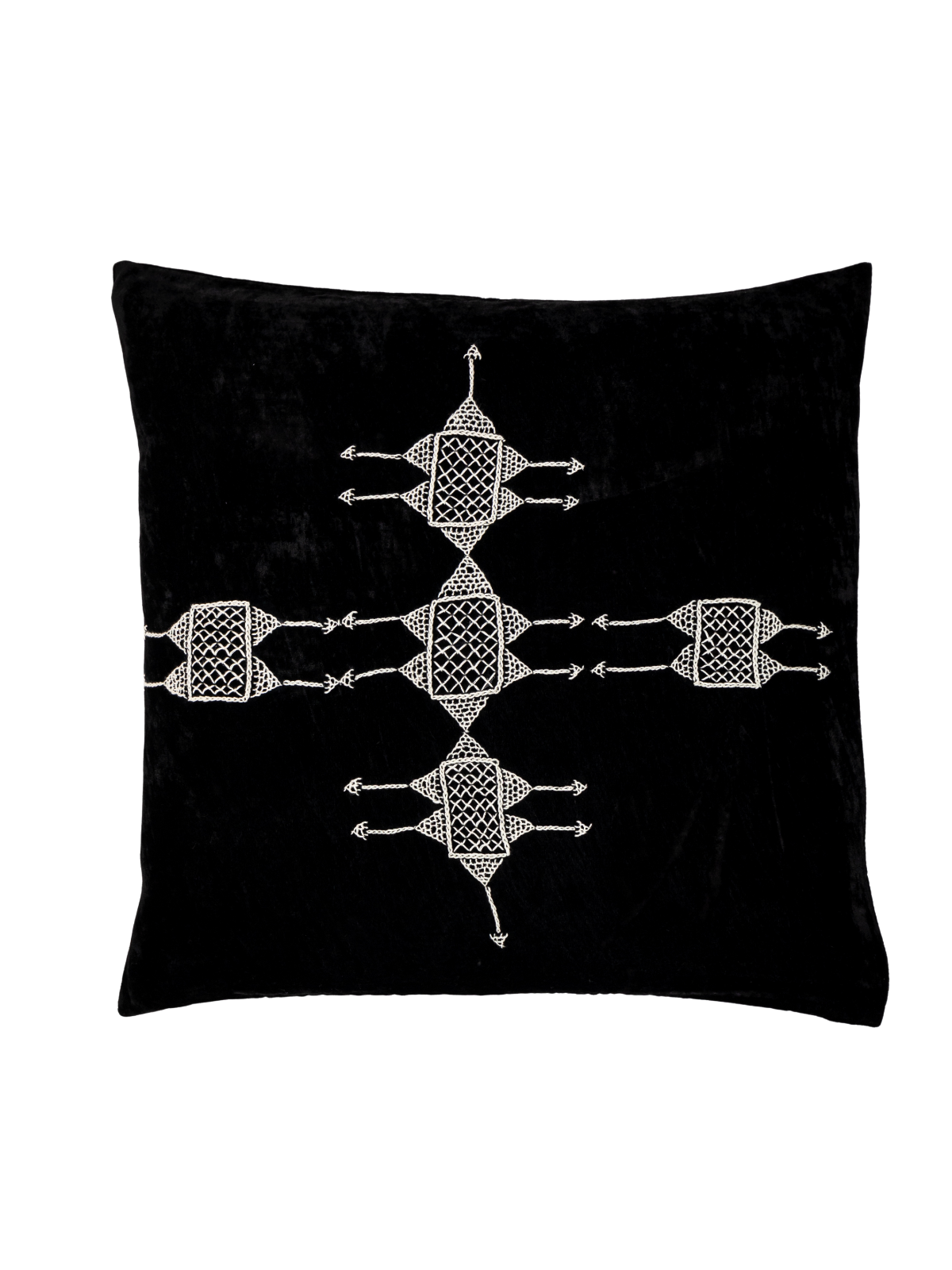 Rufia Charcoal Velvet Pillow Cover