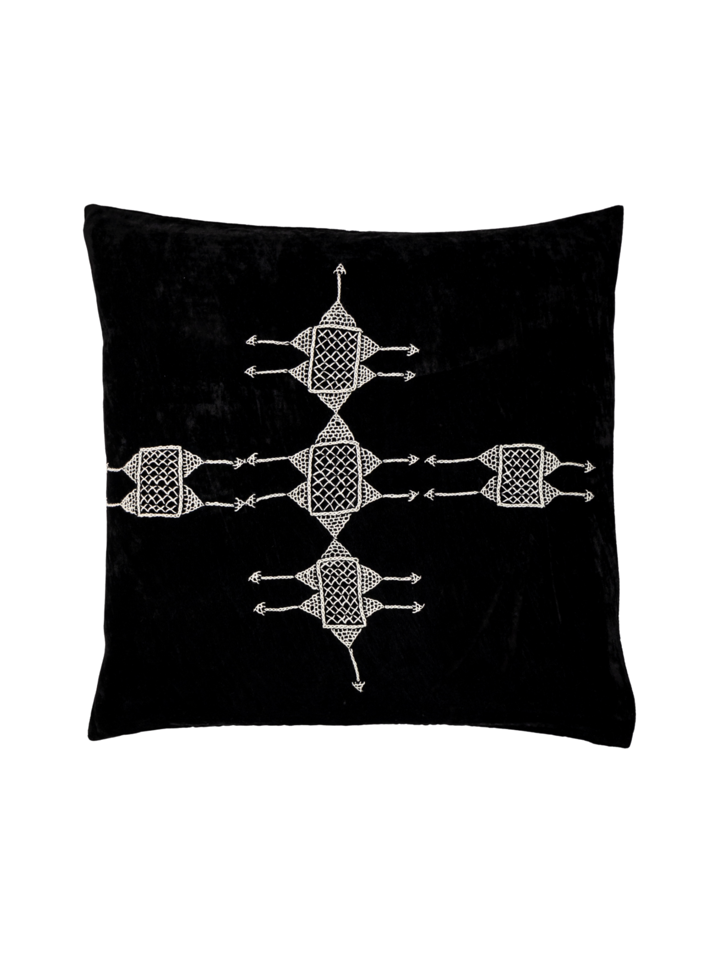 Rufia Charcoal Velvet Pillow Cover