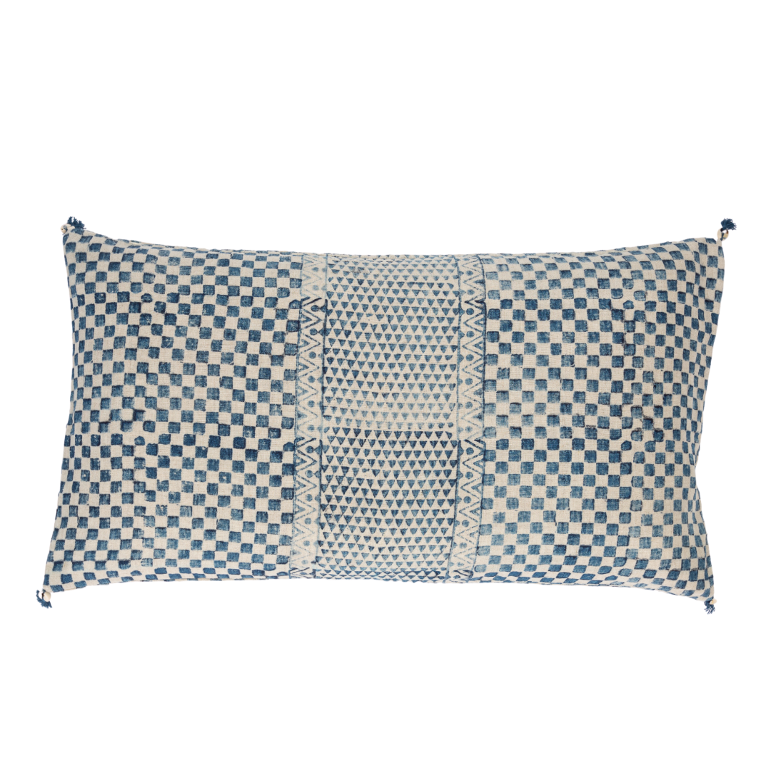 Samburu Indigo Lumbar Pillow Cover