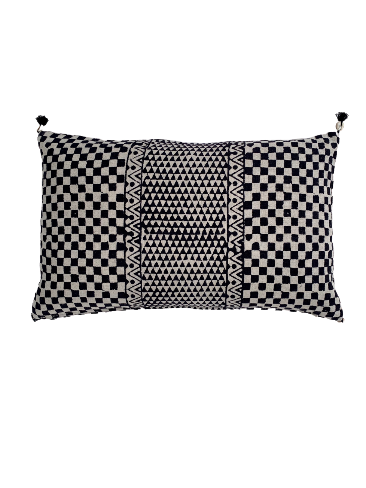 Samburu Charcoal Petit Lumbar Pillow Cover