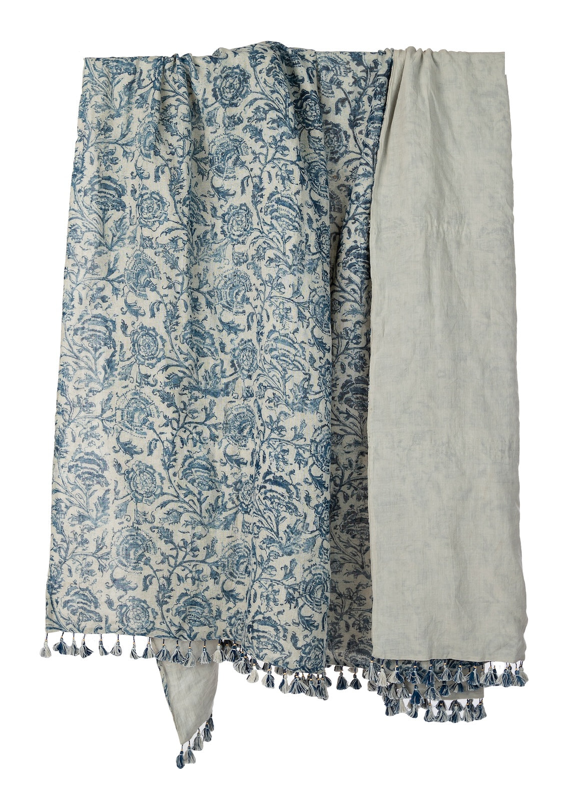 Shenaz Indigo Sheer Linen Throw