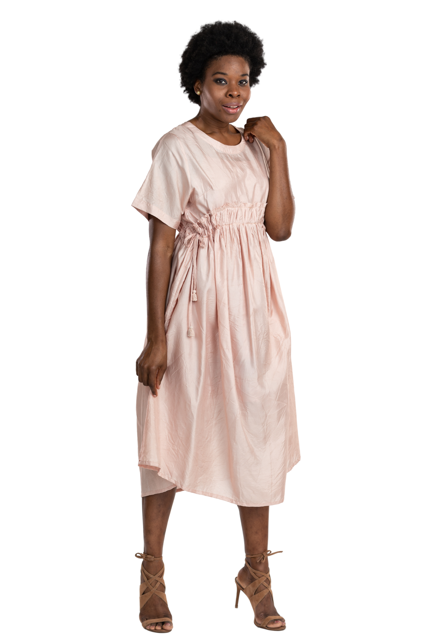 Andalusia Blush Silk Dress