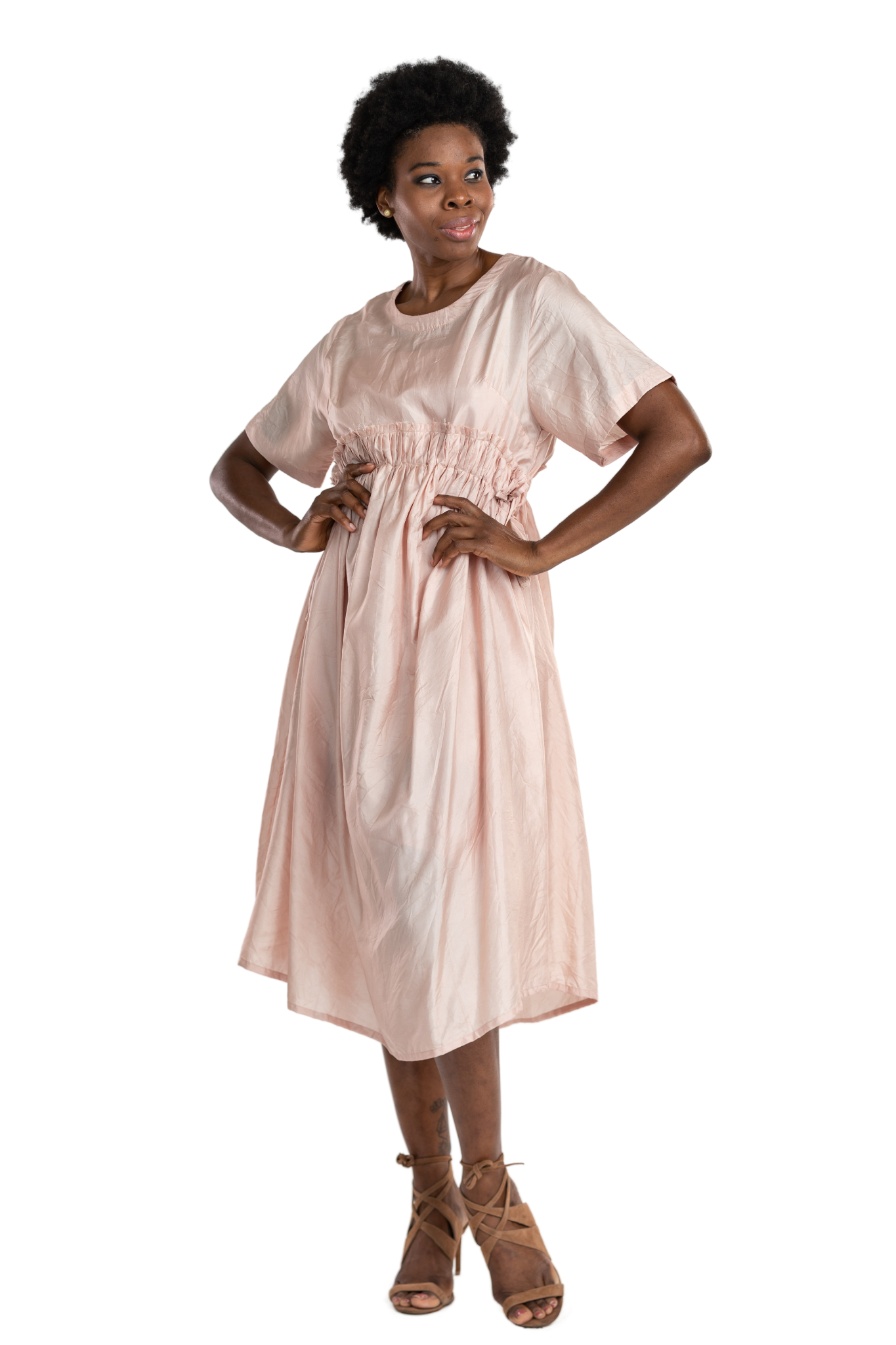 Andalusia Blush Silk Dress