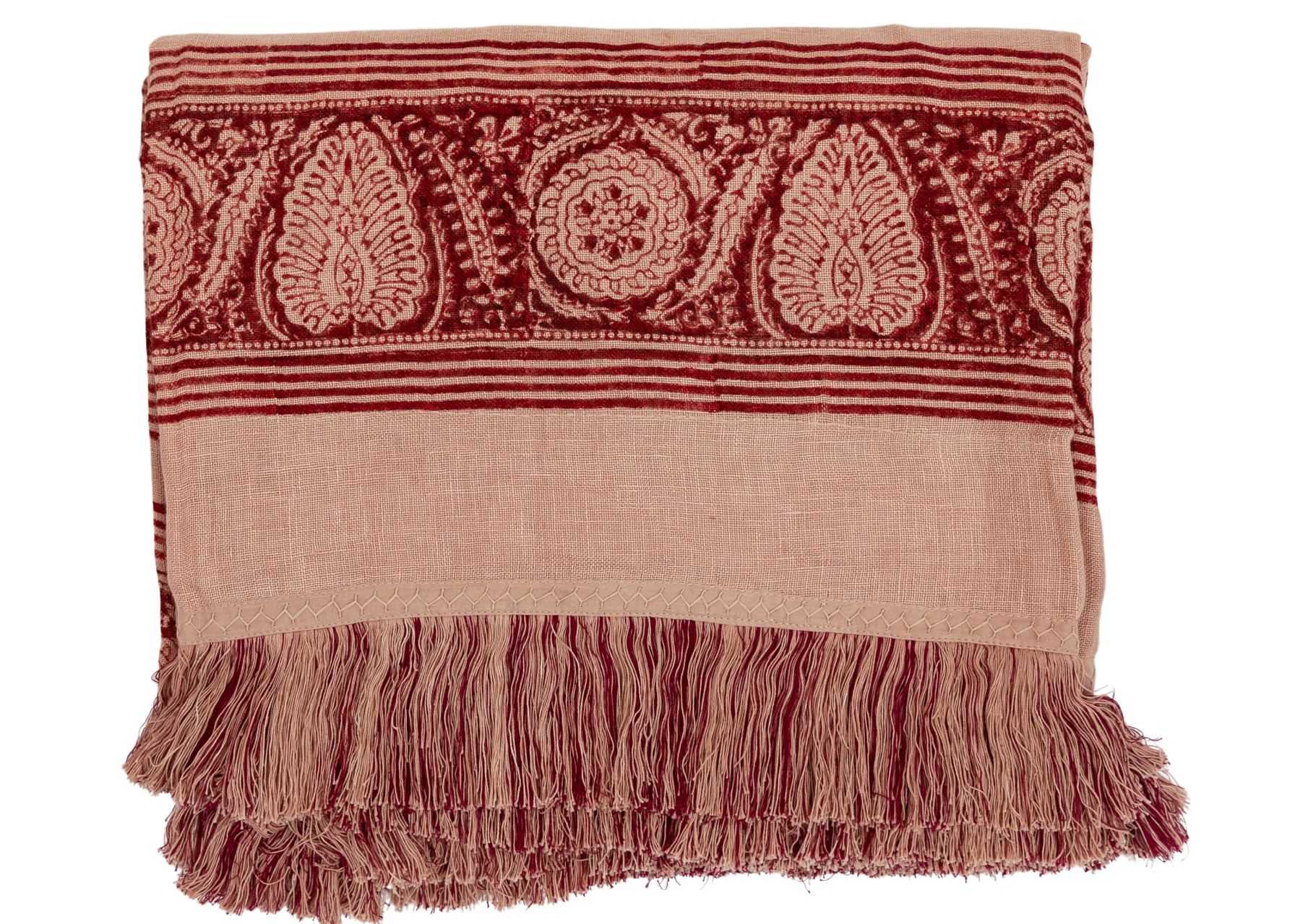 Istanbul Plum Blush Sheer Linen Throw