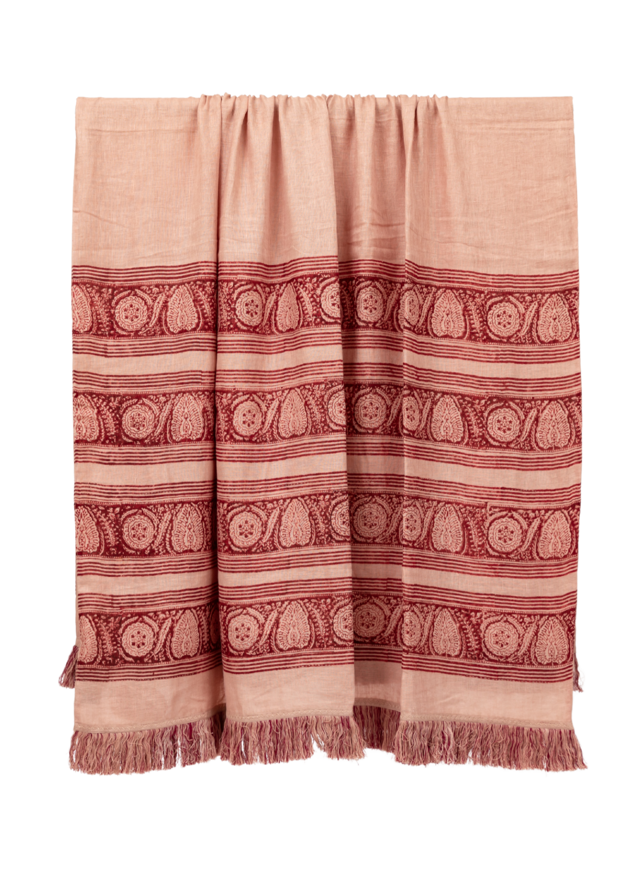 Istanbul Plum Blush Sheer Linen Throw