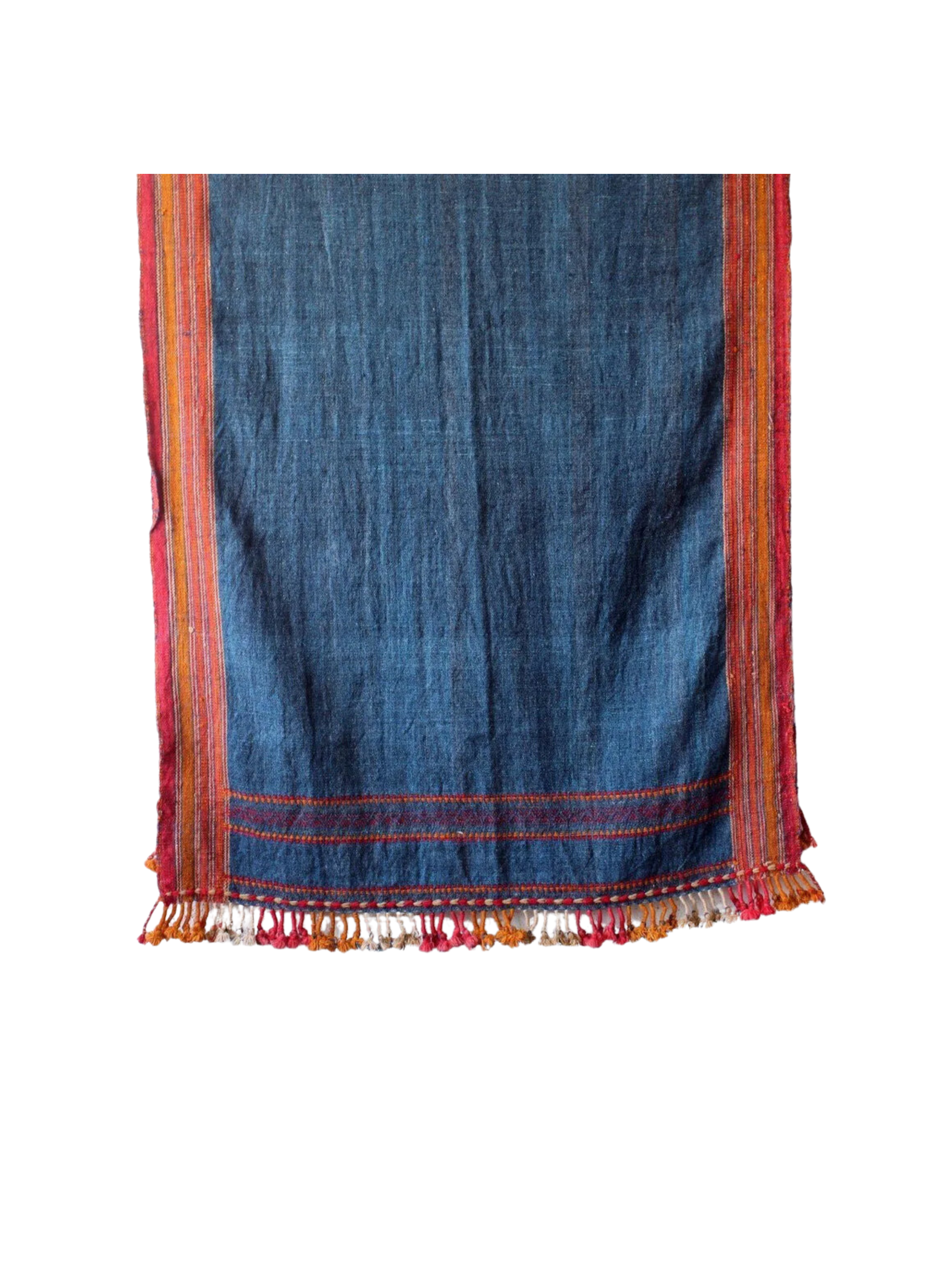 Kutch Indigo And Orange Wool Throw